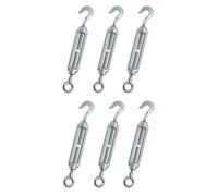 kippen 1205CK - Pack de 6 Tensores con Gancho y Ojal de Acero Galvanizado Medida 8mm