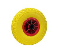 kippen 1639 Rueda antipinchazos para carretillas. Medidas: 260 x 75 mm. Diámetro del Agujero: 20 mm, Amarillo