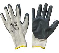 kippen 7014A1 Cofeción de 12 pares de guantes de trabajo de nitrilo, talla 8