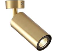 KIPPOT Foco de techo LED Foco montado en superficie, Foco pequeño de oro cepillado Lámpara de techo COB ajustable, Lámparas decorativas monopunto for dormitorio, sala de estar, galería, pasillo