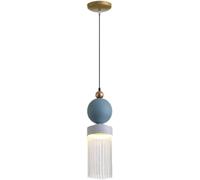 KIPPOT Lámpara LED de araña de techo interior que cambia de luz de tres colores, lámpara colgante de oreja colgante con barra de vidrio que protege los ojos y ahorro de energía, lámpara colgante for r