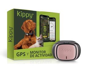 KIPPY EVO - GPS Satelital Tracker para Collar Perro o Gato - Rastreador de Salud y Actividad - Localizador Hidrófugo con Alertas Instantáneas y LED - Rosa