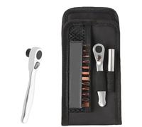 KIQAWEE Juego de herramientas para bicicleta, pequeño juego de llaves de carraca de 1/4", mini carraca de 72 dientes, incluye juego de herramientas de tornillo de 12 piezas, 1 barra de extensión