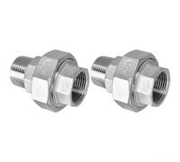 KiraKira 2 unids 304 para conectores de unión roscados de acero inoxidable construcción naval y proyectos de energía nuclear (DN15)