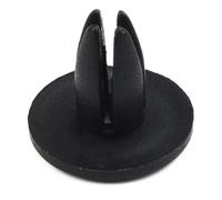 KiraKira 50 remaches de plástico negro con agujero de 6 mm para parachoques de puerta, clips de cierre de plástico para faldón lateral, retenedor de forro de panel