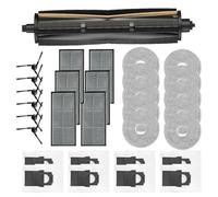 KiraKira Accesorios para aspiradora Mova E40 Ultra y Trouver E40 Ultra, juego de 26 piezas con cepillo de rodillo recortador, cepillos laterales, filtros, fregonas y bolsas para el polvo