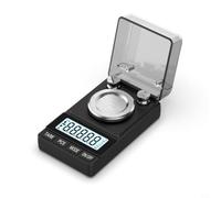 KiraKira Alto 0.001g Digital para la fabricación de joyas a escala 50g para carga máxima Balance electrónico de gramos con PCS modo de conteo plateado (negro)