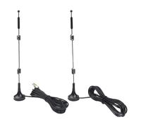 KiraKira Antena WiFi de doble banda de 9 dBi de 5 GHz y 5,8 GHz, paquete de 2 unidades con cable de 10 pies, amplificador de señal de enrutador macho