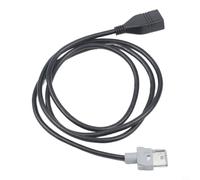 KiraKira Cable adaptador USB de 4 pines Alpine Head Unit Reproductor de CD, cable de entrada auxiliar de radio de navegación de coche de 100 cm, color negro