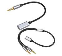 KiraKira Cable convertidor de audio USB a 3,5 mm, núcleo de cobre grueso, sonido claro, diseño de teléfonos inteligentes y PC compatibles con auriculares analógicos