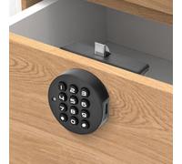 KiraKira Cerradura electrónica inteligente para gabinete, doble desbloqueo a través de código o unidad USB, alerta de batería baja, para almacenamiento de oficina en casa, color negro