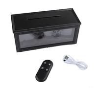 KiraKira Chimenea 3D para difusor de aroma de llama, humidificador con efecto de fuego realista, luz de estado de ánimo de 7 colores, control remoto, 280 ml, fabricante de niebla silenciosa en casa