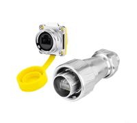 KiraKira Conector circular impermeable 10Gbps 500MHz Aleación de red industrial (conjunto)