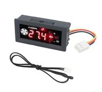 KiraKira Controlador de ventilador de 4 cables de 12 V 3 A con sensor de temperatura, módulo de ajuste digital y funcionamiento de bajo ruido para espacios compactos (3P + puntos negros)