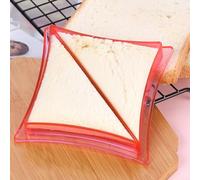 KiraKira Cortador de sándwich de plástico BPA, 10,8 cm, cortador de galletas tostadas, loncheras, fiestas y picnics, fácil de limpiar (A)