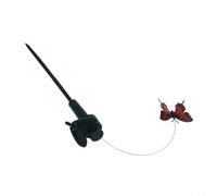 KiraKira Estaca solar de jardín de mariposas y pájaros, decoración realista con aleteo con modo de alimentación dual para paisaje de césped (mariposa)