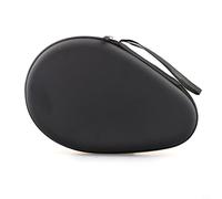 KiraKira Funda rígida de EVA para raqueta de tenis de mesa, impermeable, para bolsa de ping pong, con capacidad para 2 paletas y múltiples pelotas, a prueba de golpes y caídas (1 negro)