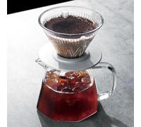 KiraKira Gotero de café de resina gruesa transparente, embudo estilo pastel para un sabor rico, taza de filtro duradera que se adapta a la mayoría de tazas