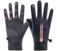 KiraKira Guantes térmicos impermeables y resistentes al viento con función de pantalla táctil, forro polar cálido, ciclismo, correr, esquí, clima frío al aire libre