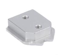 KiraKira Hebilla cuadrada extendida macho para colgar rápidamente para cerradura principal, accesorio de modificación de seguridad de metal con diseño ligero, plata 2,8 x 2,5 cm