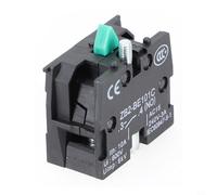 KiraKira Interruptor de botón pulsador 10A 600V ZB2-BE101C/BE102C, control NO/Joystick Montaje en panel de 22 mm, equipo eléctrico industrial, negro (ZB2-BE101C)