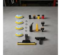 KiraKira Juego de accesorios de repuesto para limpiadores de vapor Karcher SC1-SC5 EasyFix, incluye paños de microfibra, cepillos planos redondos y juntas tóricas