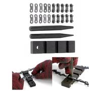 KiraKira Kit de reparación y interruptor de 3/8 pulgadas, 10 conectores grandes de cadenas de paso de 3/8, se adapta a sierras de gas MS381 MS460 MS660, juego de mantenimiento de 13 piezas