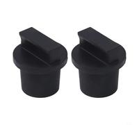 KiraKira Máquina de remo de agua de sellado de tapón para puerto de drenaje de tanque, 26 mm de diámetro, impermeable, para accesorio de repuesto con sellado para anillo, negro, paquete de 2