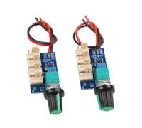 KiraKira Módulo controlador de ventilador de 4 puertos de paquete doble, regulador de CC 8-15 V chasis de PC y ventiladores de CPU, control de bajo ruido, espaciado de pines de 2.54 mm, 3A (A)