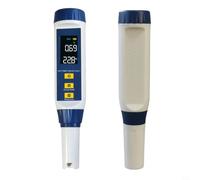 KiraKira Monitor de calidad de agua portátil 5 en 1, medidor de temperatura de conductividad de pH para compensación automática, pantalla clara, laboratorio de estanque de piscina