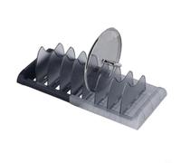 KiraKira Organizador de tapa de olla expandible, armario de cocina, estante ajustable de hasta 58 cm, soporte de almacenamiento ABS, blanco
