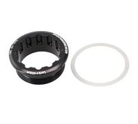 KiraKira para CNC Aluminio 12 bloqueo de rueda libre para cubierta de anillo compatible con M6100 M7100 M8100 para buje, rosca de 26 mm para pieza de fijación de casete de bicicleta, negro (negro)