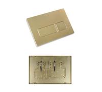 KiraKira Placa de descarga para cisterna de inodoro Geberit 01 20 30 50 UP300 UP320, para botón de doble volumen, construcción ABS de alta calidad, color dorado