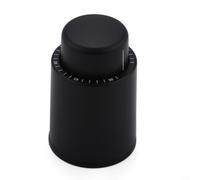 KiraKira Press-Type ABS para tapón de vino al vacío con fecha para dial, sello de extracción de aire para botellas de vino tinto y blanco, para conservación compacta negra en casa y viajes