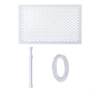 KiraKira Protector de skimmer de piscina resistente para protector de hojas, pantalla de red de malla ajustable con barra y cuerda de limpieza de piscina, protector de desechos de 15.3 x 9.8 pulgadas