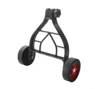 KiraKira Rueda de soporte de cuerda ajustable, bordes de césped rectos auxiliares, accesorio para cortadora de césped con reducción de vibración, color negro, 34 x 35 cm