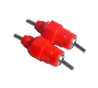 KiraKira Sistema automático de riego de aves de corral con 25 bebederos de bolas de acero, para bebedero de pezones de plástico rojo, 3,3 x 1,5 cm, hidratación de pollo