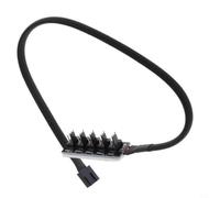 KiraKira Ventilador de 1 a 5 vías para PC divisor de concentrador, adaptador de cable de alimentación de refrigeración de CPU de 4 pines