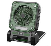 KiraKira Ventilador de camping recargable alimentado por energía solar, luz portátil para tienda de campaña al aire libre con temporizador remoto, linterna LED para pesca, caravana, patio, soporte de