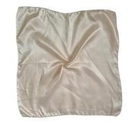 Kiran Fashion Pañuelo de seda satinada para el cuello, pequeño, liso, cuadrado, brillante, 50 cm x 50 cm, La Luz De Oro, Talla única