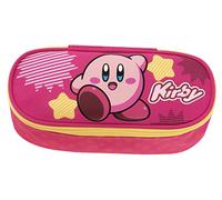 KIRBY - Estuche escolar ovalado organizado, con divisores interiores y trabillas elásticas porta papelería - Estuche portalápices para niño y niña ideal para medianos y primarios, 22 x 7 x 9,5 cm