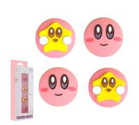 Kirby & Star - Bonitas empuñaduras de pulgar rosadas compatibles con Nintendo Switch Joy-Cons OLED y Switch Lite, fundas protectoras de silicona, paquete de 4