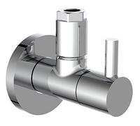 Kirchhoff Design Válvula de ángulo universal con cierre rápido, válvula reguladora de ángulo para tuberías de agua fría y caliente, 98166110, cromada