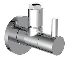 Kirchhoff Design Válvula de ángulo universal con cierre rápido, válvula reguladora de ángulo para tuberías de agua fría y caliente, 98166110, cromada