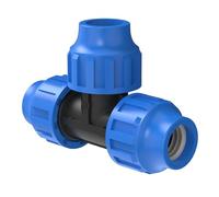 Kirchhoff Pieza en T | Plástico | 20 x 20 x 20 mm | para tubos de HDPE | 3 x 5 x Fittinge | Varios tamaños | Certificado DVGW | Calidad del agua potable | Fabricado en la UE, negro, 20 mm, 984844117