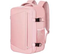 KIRFEIHT Mochila Viaje Cabina Avion 40x30x20 24L para Ryanair - Ordenador Portátil 14 Pulgadas Maletas de Cabina Pequeña Equipaje de Mano para Negocios y Ocio (Rosado)