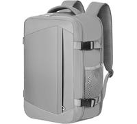 KIRFEIHT Mochila Viaje Cabina Avion 40x30x20 24L para Ryanair - Ordenador Portátil 14 Pulgadas Maletas de Cabina Pequeña Equipaje de Mano para Negocios y Ocio (Gris)