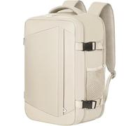 KIRFEIHT Mochila Viaje Cabina Avion 40x30x20 24L para Ryanair - Ordenador Portátil 14 Pulgadas Maletas de Cabina Pequeña Equipaje de Mano para Negocios y Ocio (Beige)