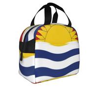 Kiribati Emblema Nacional Lunch Box Lunch Bag Con Correa Ajustable Bolsa Térmica Aislada Porta Alimentos Reutilizable Para Escuela Adolescentes Meriendas