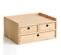 KIRIGEN Cajonera de Madera, Organizador de Escritorio A4, Natural